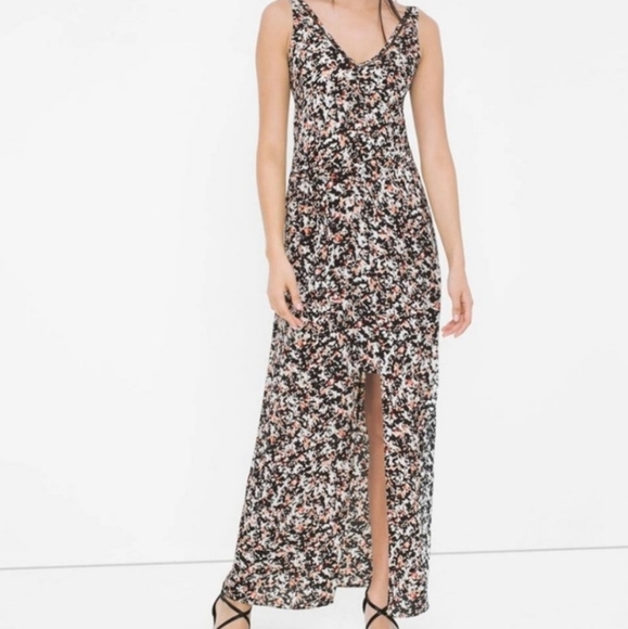 White House Black Market Low High Maxi Dress Sz 00 - Picture 1 of 16